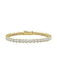 Diamond Tennis Bracelet : 18K Yellow Gold â€" 5.00 CT Diamonds