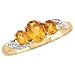 10kt. Gold, Citrine & Diamond Fashion Ring (Size 6)