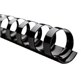 GBC CombBind Binding Spines, 0.625-Inch Spine Diameter, Black, 125 Sheet Capacity, 25 Spines (4090046)