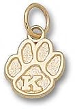 Kentucky Wildcats Solid 10K Gold ''K'' Paw 3/8'' Pendant