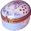 Blue tooth fairy hand painted Limoges porcelain box