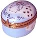 Blue tooth fairy hand painted Limoges porcelain box