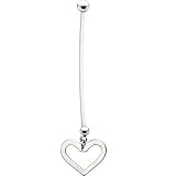 Handcrafted Hollow Heart Pregnant Belly Ring