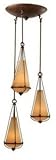 Varaluz 143F03 Two-If-By-Sea 3-Light Foyer Light, Steeplechase Finish with Tea Stained Creamy Glass Shades, 16-Inch by 42-1/2-Inch Varaluz 143F03 Two-If-By-Sea 3-Light Foyer Light, Steeplechase Finish with Tea Stained Creamy Glass Shades, 16-Inch by 42-1/2-Inch