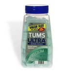 Tums Ultra Maximum Strength Antacid/Calcium Supplement Chewable Tablets, Spearmint, 160-Count Bottles (Pack of 2)