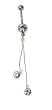Sterling Silver Belly Ring with CZ Sterling Silver Belly Ring with CZ