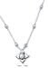 Sterling Silver 16 Inch LS Pearl Beads Pearl Flower Necklace