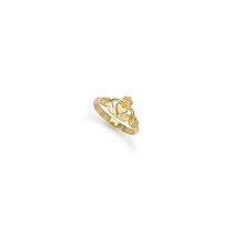 Jewelco London 9ct Solid gold hand finished Claddagh design baby Ring