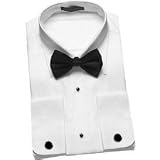 Tuxedo Shirt by Ralph Lauren - Spread Collar, Slight Herringbone Pattern No Pleats