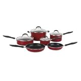 Cuisinart Advantage Non-Stick 10 Piece Cookware Set, Red
