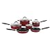 Cuisinart Advantage Non-Stick 10 Piece Cookware Set, Red