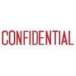 Xstamper "CONFIDENTIAL" Title Eco-Stamp, Pre-inked/Re-inkable, 0.5 x 1.625 Inches, Red (4403)