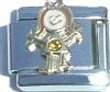 Clearly Charming November Topaz Color Girl Child Baby Birthstone Italian Charm