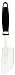 Pedrini Black & Satin Stainless Steel 12" Rubber Scraper