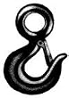 Hoist Eye Safety Hooks - 22 EYE HOOK .75 TON WORK LOAD