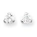 Sardelli - 14k White Gold 6mm Trillion Cubic Zirconia Post Earrings