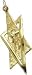 Star of David, 14K Gold Charm