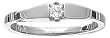 0.10Ct. 14K White Gold Round Diamond Promise Ring