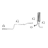 04 05 Chevrolet Classic 2.2L Exhaust System Muffler Cat back by Reliable