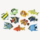 US Toy Assorted Color and Design Tropical Fish Figure Play Set (Lot of 12)

