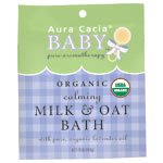 Aura Cacia Baby Care Calming Milk & Oat Bath with Pure, Organic Lavender Oil