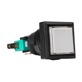 SPST N.O. Small Square Game Switch w/Illumination 12V White