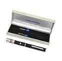 5mw Black Dimple Finish High Power Green Laser with Double Bonus L.E.D. Flashlight and Super Microfiber Optical Cloth