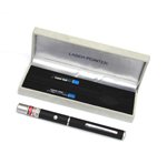 5mw Black Dimple Finish High Power Green Laser with Double Bonus L.E.D. Flashlight and Blue Microfiber Optical Cloth