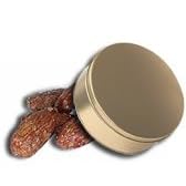 1 and 1 2 lb Bavarian Style Cinnamon Roasted Almonds Tin - Gold by Catoctin Kettle Korn