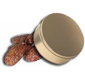1 and 1 2 lb Bavarian Style Cinnamon Roasted Almonds Tin - Gold by Catoctin Kettle Korn