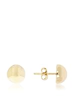 Bellavita Pendientes Shiny Button plata de ley 925 milésimas