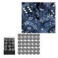 Childrens Toyshop  Spielwaren : Chessex 27888 - Würfelset Phantom schwarz/silber, 36 6-seitige Würfel (12mm)