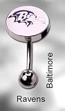 Baltimore Ravens belly button ring