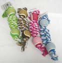 Heavy Braid Double Ball Rope Dog Toy, 15″ Assorted