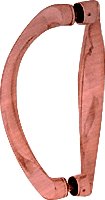 CRL 6 Antique Brushed Copper Back-to-Back Sculptured Solid Pull Handle