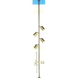 Lite Source Cans Silver and Chrome 4-Light Pole Floor Lamp by Lite Source
