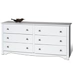 White Finish Monterey Collection 6 Drawer Bedroom Dresser