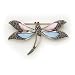 Sterling Silver Marcasite and Mother of Pearl Butterfly Pin