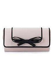 Bow Tipped Foldover Flap Clutch Bag