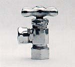 Brasstech 405X Antique Nickel (Pewter) Metal Cross Handle Angle Valve with 1/2