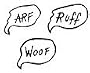 Dog Talk Rubber Stamps - Set of Three