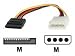 Electronics : StarTech.com 6 inch LP4 Male to Serial ATA Power Adapter
