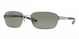 Ray Ban Unisex Rb3430 Gunmetal Frame Polarized Green Lens Metal Sunglasses - 59mm