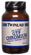 Twinlab GTF Chromium Bio-Formed, 200mcg 100 Tablets