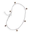 9 + 1 Inch Extension Amber Bead Charm Anklet
