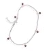 Sterling Silver 9 + 1 Inch Extension Amber Bead Charm Anklet