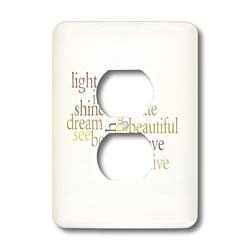 Patricia Sanders Inspirations - Inspire Faith Multi Color Words Inspirational Religion and Spirituality - Light Switch Covers - 2 plug outlet cover