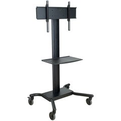 32 to 60 Universal Flat Panel TV Cart - Black with metal shelf (SR560-M)