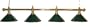 72" Metal Pool Table Light Billiard Lamp Green Shades