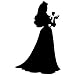 Sleeping Beauty Aurora Silhouette Vinyl Car Truck Decal Sticker Kids Fun Cute Girly Adorable Awesome Movies Classics Aurora Princess (Black, 6
